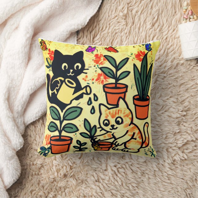 Twee katten kussen (Deken)