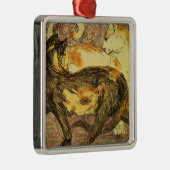 Twee katten metalen ornament (Rechts)