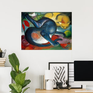 Twee katten poster