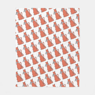 Twee katten sluiten vriendschap fleece deken