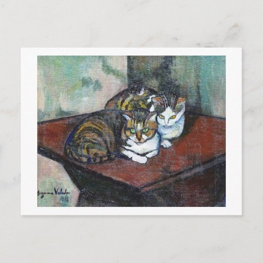 Twee katten, Suzanne Valadon Briefkaart (Voorkant)
