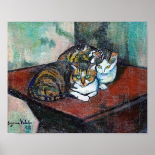 Twee katten, Suzanne Valadon Poster