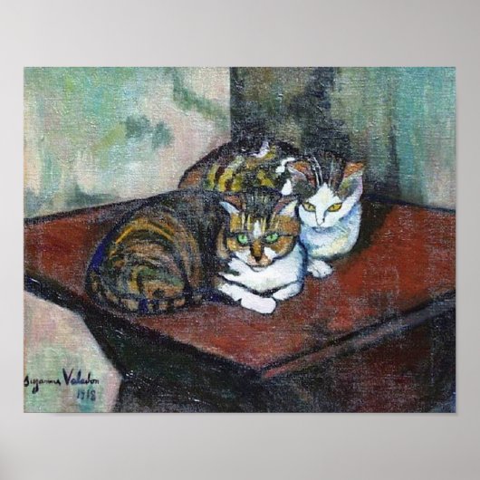 Twee katten, Suzanne Valadon Poster (Voorkant)