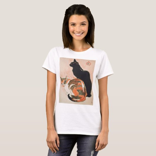Twee katten van Theophile Alexandre Steinlen T-shirt (Voorkant volledig)