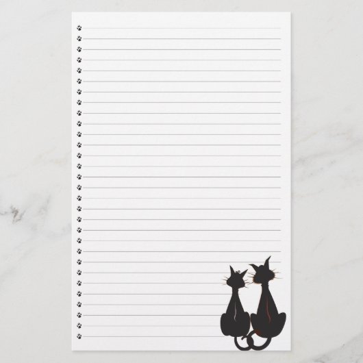 Twee kattenbakkerij briefpapier (Voorkant)