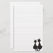 Twee kattenbakkerij briefpapier (Voorkant / Achterkant)