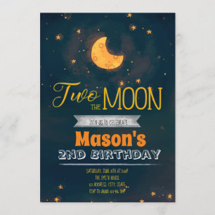 Twee keer de maanfeest uitnodiging