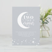 Twee keer de uitnodiging voor de Moon Blue Birthda (Staand voorkant)