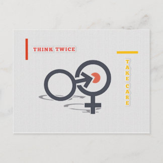 Twee keer denken en zorgen briefkaart