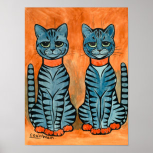 Twee keer door Louis Wain Poster