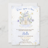 Twee keer een prinses Kasteel 2de verjaardagsfeest Kaart (Voorkant)