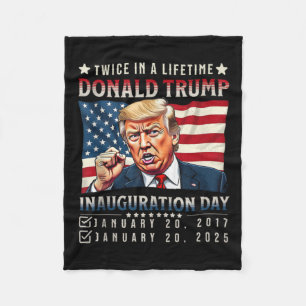 Twee keer in een leven President Trump Inauguratie Fleece Deken