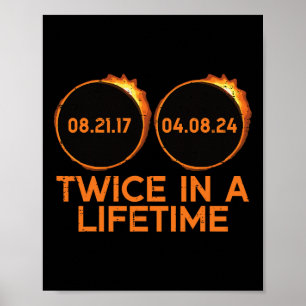 Twee keer in een leven zonne-eclips 2024 totality poster
