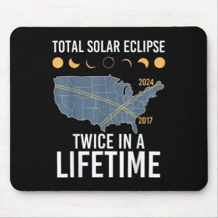 Twee keer in een leven zonne-eclips Shirt 2024 Tot Muismat