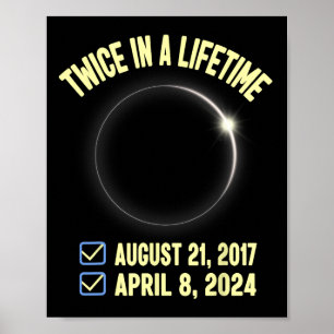 Twee keer in een leven zonne-verduistering 2024 To Poster