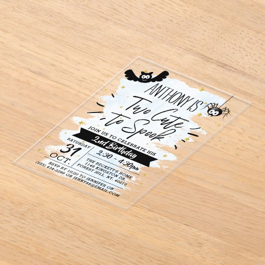 Twee keer per zondag... acryl uitnodigingen (Laagn)