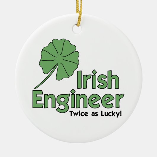 Twee keer zo Lucky Keramisch Ornament (Voorkant)