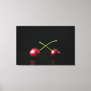 Twee Kersen 36x24 (90x60cm) waca Canvas Afdruk