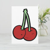 Twee kersen kaart (Staand voorkant)