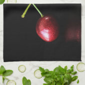 Twee kersen ktcna theedoek (Gevouwen)