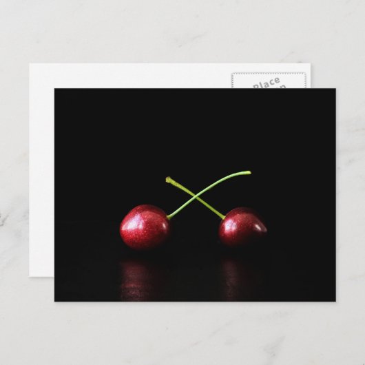 Twee kersen pccnm briefkaart (Voorkant / Achterkant)