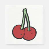 Twee kersen servet (Voorkant)