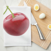 Twee kersen theedoek (Quarter Fold)