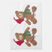 Twee kerstteeddy Bears Theedoek (Verticaal)