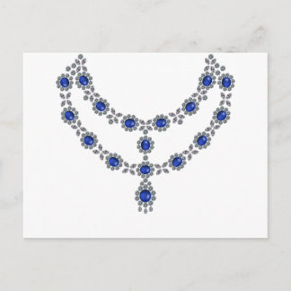 Twee Ketting voor Strand Sapphire Briefkaart