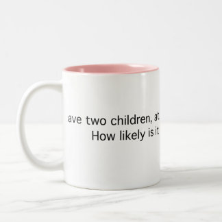 Twee kinderen, een meisje tweekleurige koffiemok