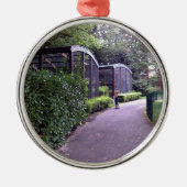 twee kinderen in het park metalen ornament (Voorkant)