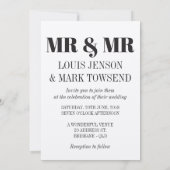 Twee Kings Gay Wedding Kaart (Achterkant)