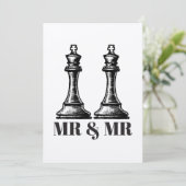 Twee Kings Gay Wedding Kaart (Staand voorkant)