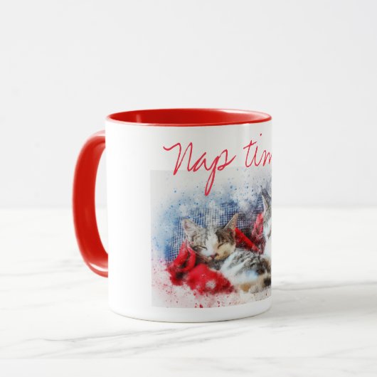 Twee Kittens Nap Time Mok (Voorkant links)