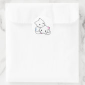 Twee Kittens Ronde Sticker (Tas)