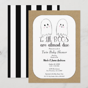 Twee Kleine BOOS Tweeling Spoken Halloween Baby Sh Kaart