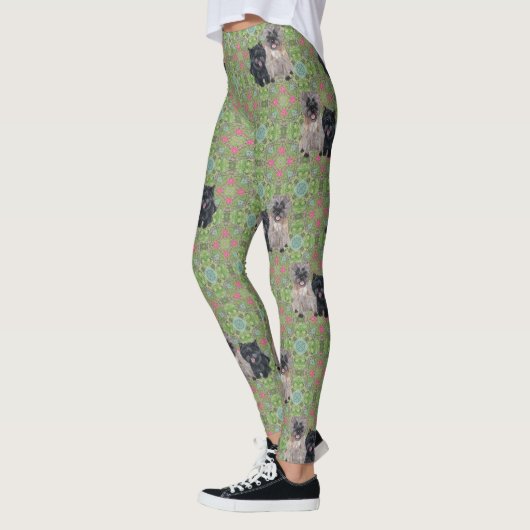 Twee kleine Cairn Terriers Leggings (Links)