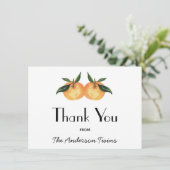 Twee kleine cuties tweeling Baby shower dank u Bedankkaart (Staand voorkant)