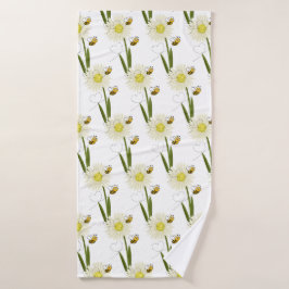 Twee kleine en schattige bijen badhanddoek