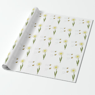 Twee kleine en schattige bijen cadeaupapier