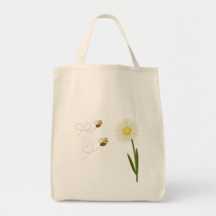 Twee kleine en schattige bijen tote bag