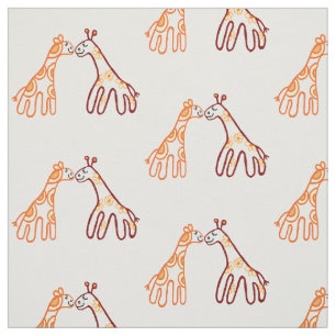 Twee kleine giraffen stof