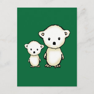Twee Kleine Ijsberen Briefkaart