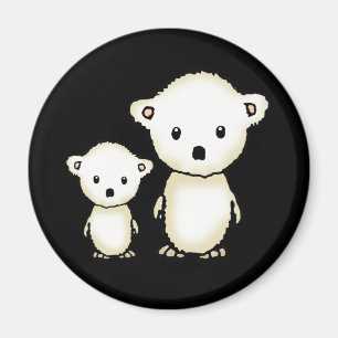 Twee Kleine Ijsberen Magneet