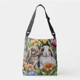 Twee kleine Lop konijntjes Crossbody Tas
