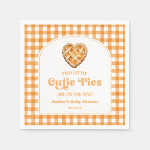 Twee Kleine Moppie Taarten Retro Tweeling Baby Sho Servet