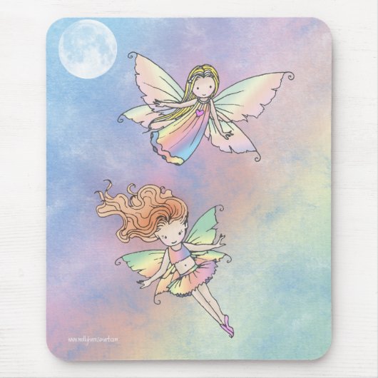 Twee kleine Pixies Mousepad Muismat (Voorkant)