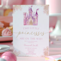 Twee kleine prinsessen Castle Twins Baby shower
