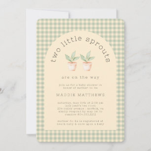 Twee Kleine Spruiten zijn Onderweg Baby Shower Kaart