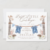 Twee kleine tweeling cowboys zijn op weg naar het  kaart (Voorkant)